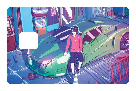 anime Parked Up credit debit card skin