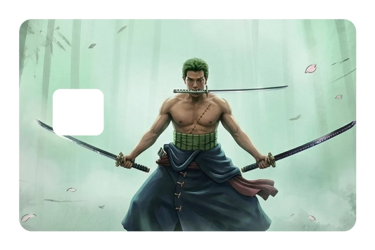 anime Three Sword Silence credit debit card skin