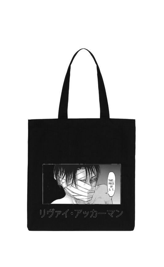 Anime Attack on titan shingeki no kyojin Aot Black tote bag
