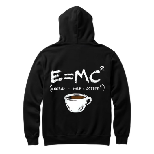 E=MC² Back text oversize hoodie back 100