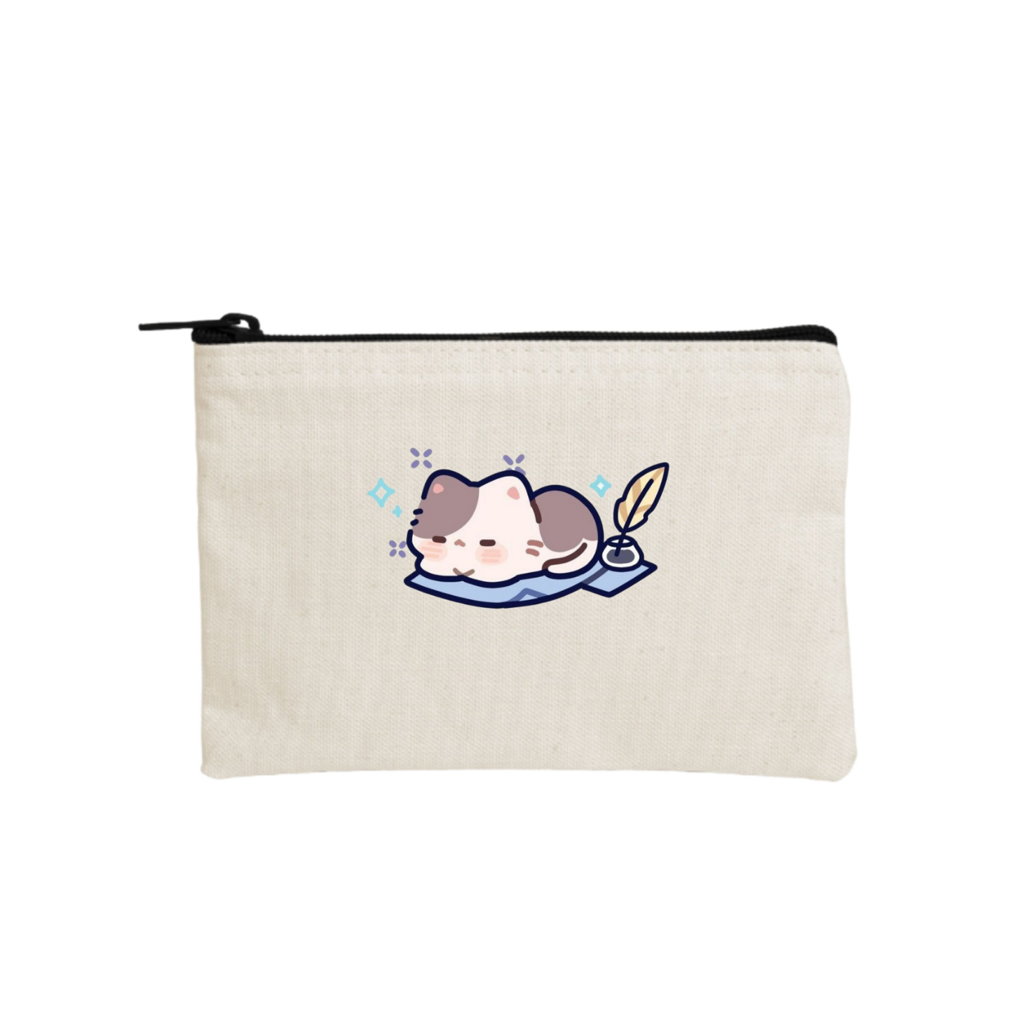 cat wallet pencil case Beige 100