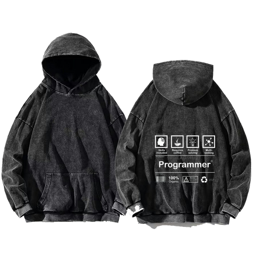 CODER oversize hoodie Washed back 101