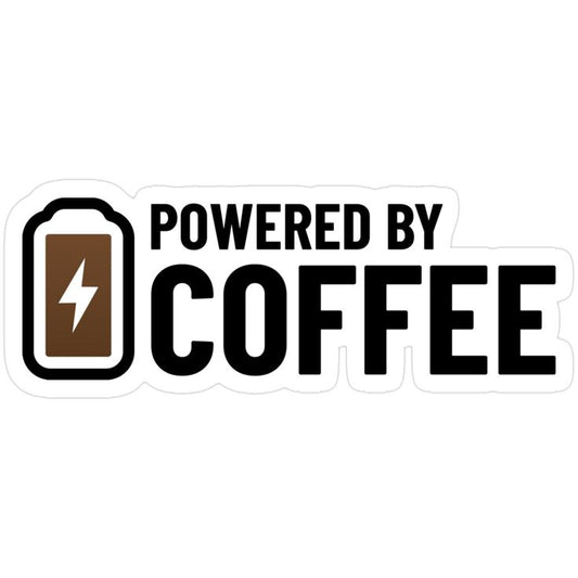 Sticker coffee POWERED BY COFFEE 102