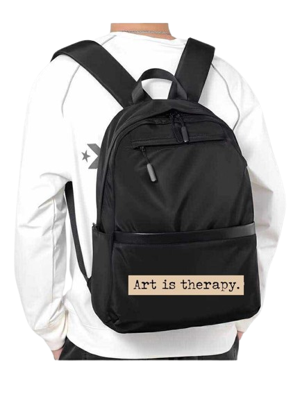 Art is therapy School Back bag bag 148