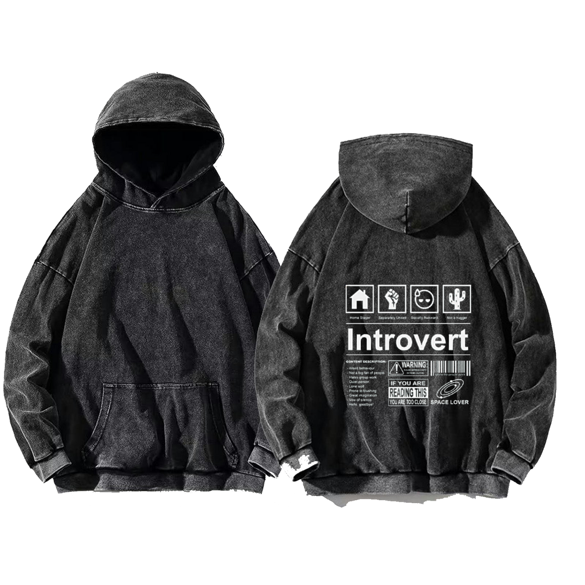PHARMACIST oversize hoodie Washed back 102