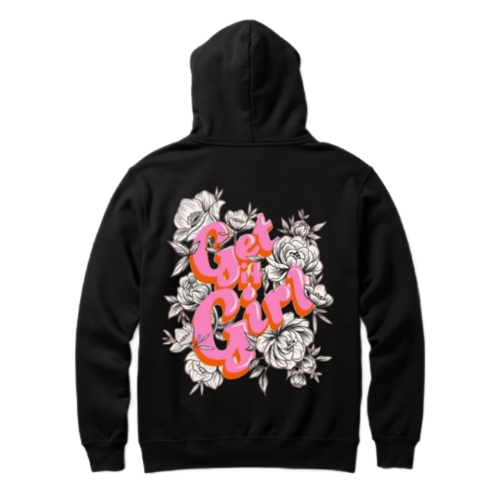 Get it Girl One Size hoodie Black Back 102