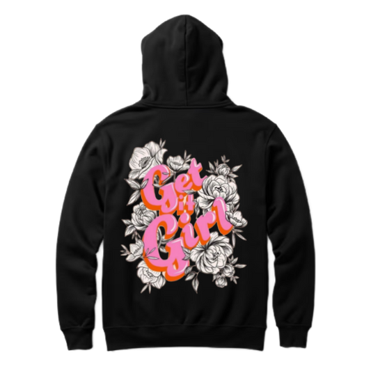 Get it Girl One Size hoodie Black Back 102