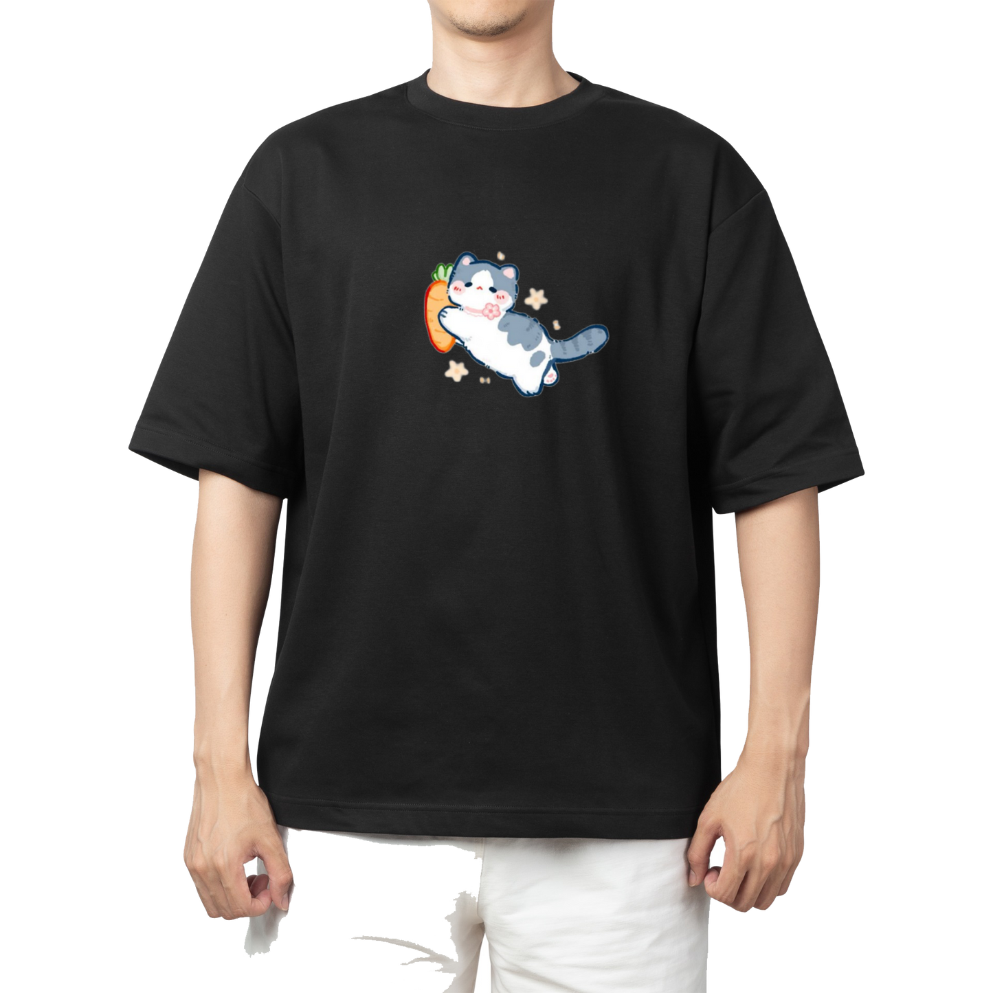 cat One Size t- shirt Black 102