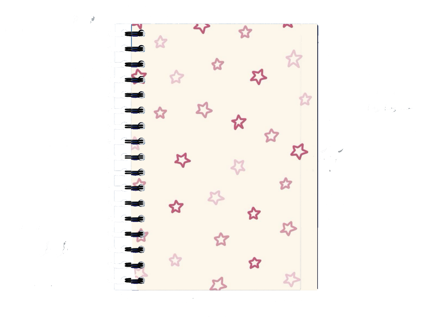 Colorful stars in pink and purple Notebook A5 102