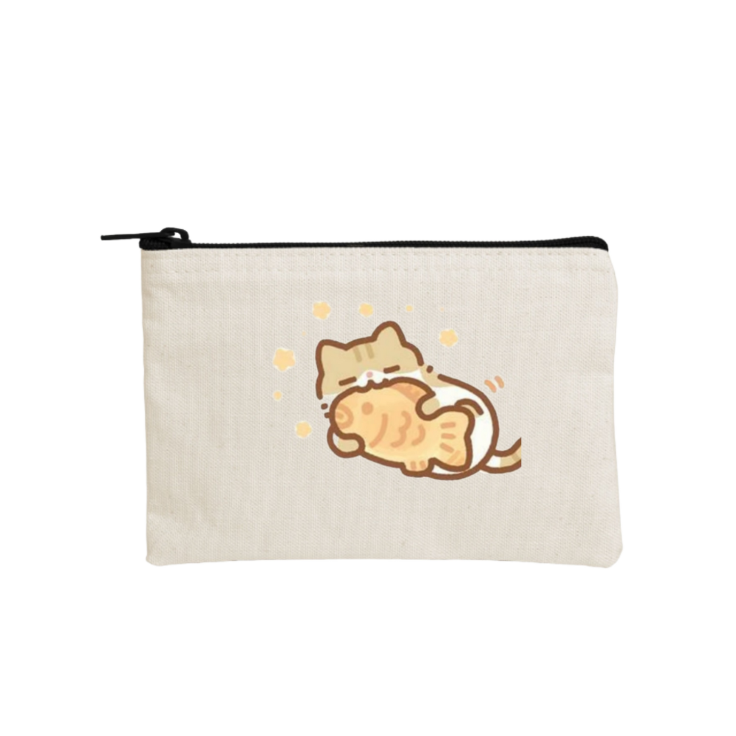 cat wallet pencil case Beige 102