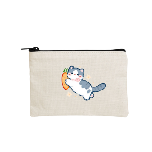 cat wallet pencil case Beige 103