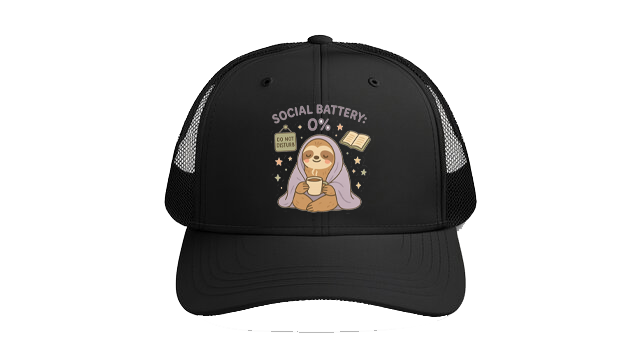Baseball cap Black SOCIAL BATTERY: 0% 149