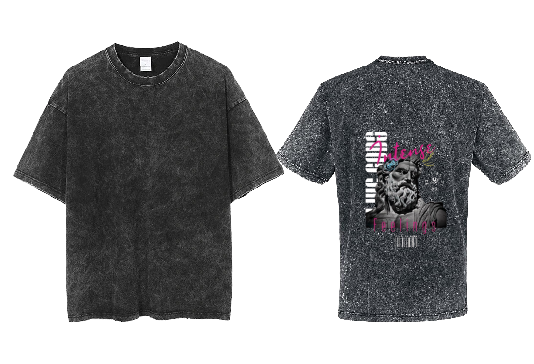 LIVE GODS Back text One Size t- shirt Washed Back 80