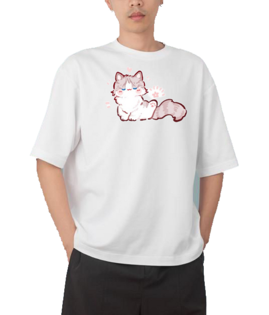 cat One Size t- shirt White 103