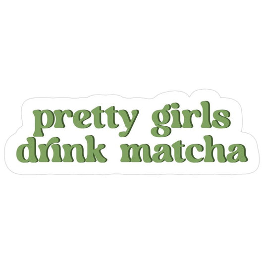 Sticker coffee pretty girls drink matcha 104