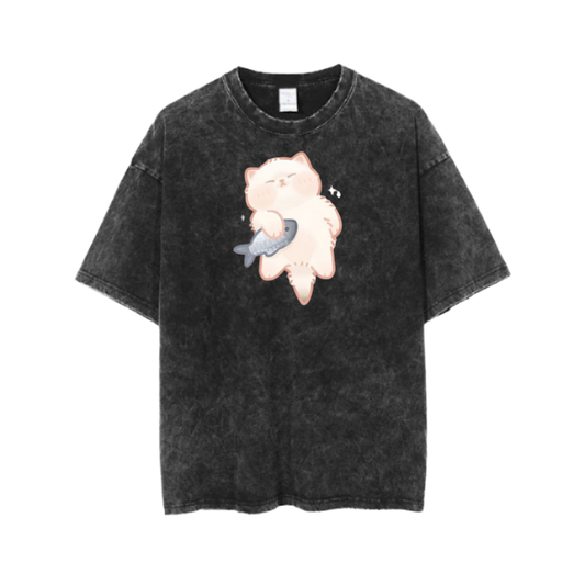 cat One Size t- shirt  Washed 105