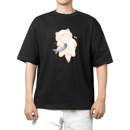 cat One Size t- shirt Black 104