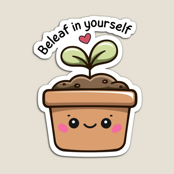 Sticker coffee Beleaf in yourself 105