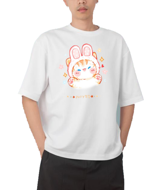cat One Size t- shirt White 105