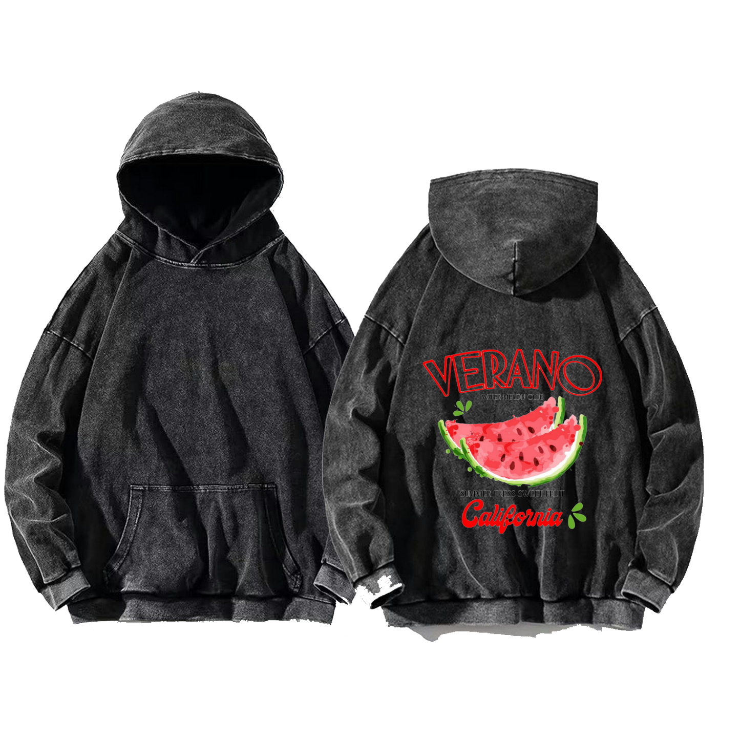VERANO California One Size hoodie Washed Back 86