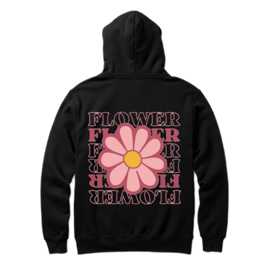 FLOWER One Size hoodie Black Back 106