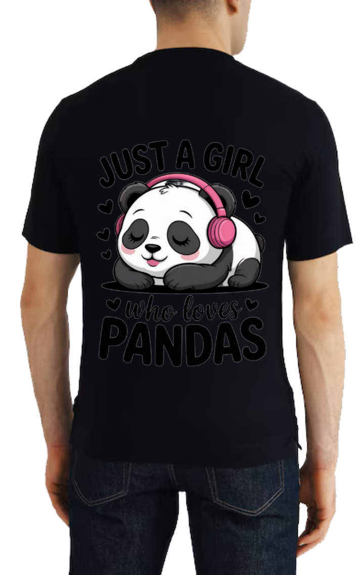 JUST A GIRL t- shirt One Size Black back 106
