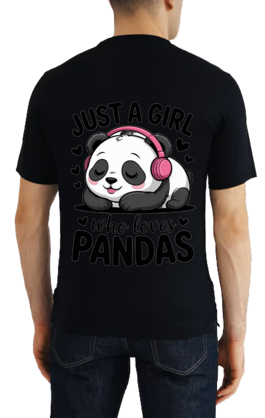 JUST A GIRL t- shirt One Size Black back 106