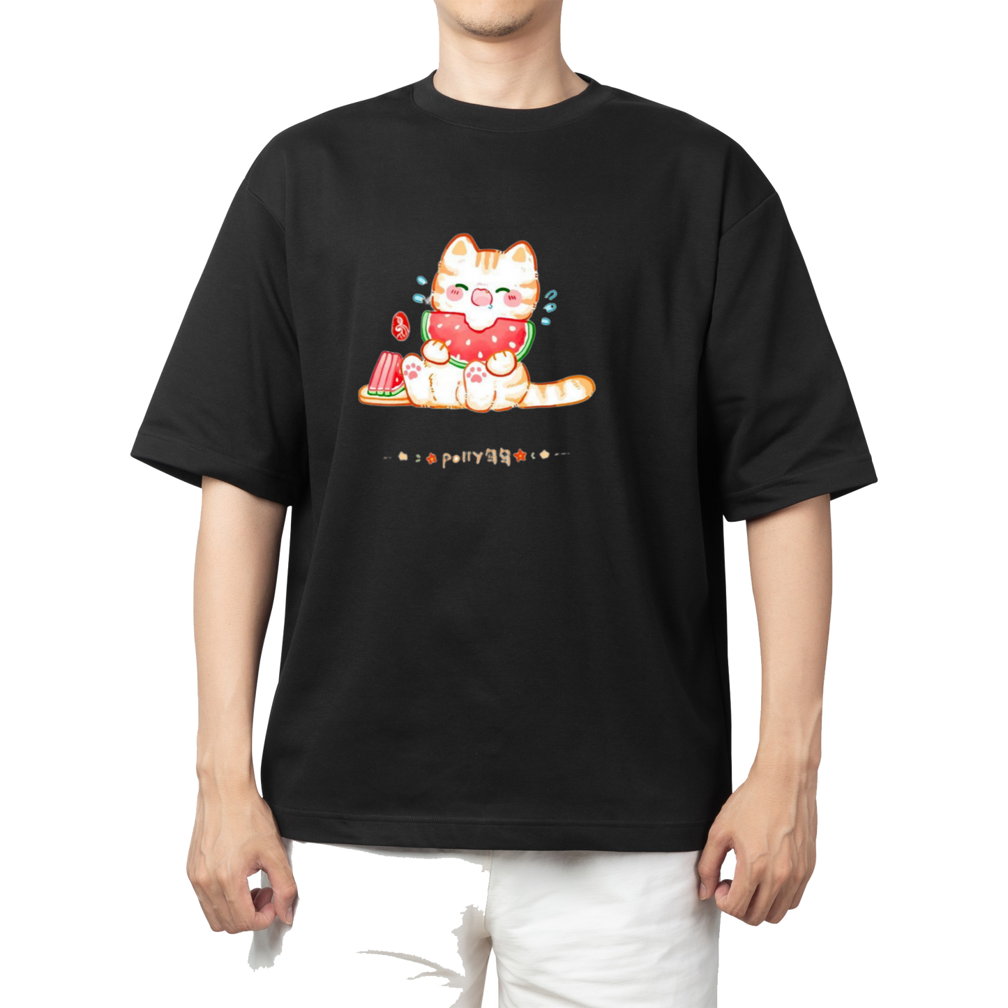 cat One Size t- shirt Black 106