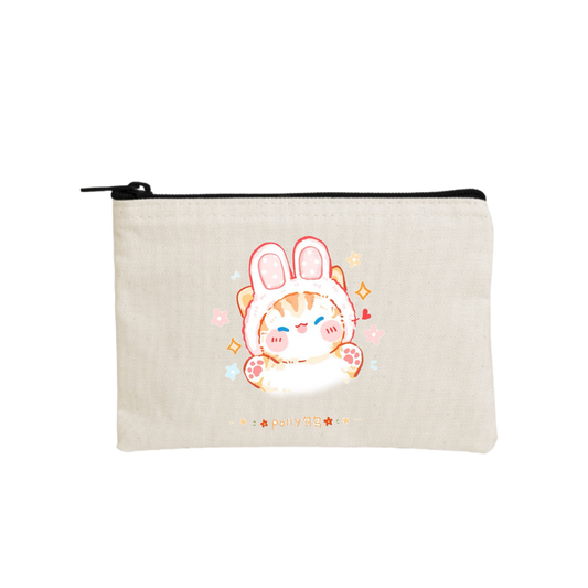 cat wallet pencil case Beige 106