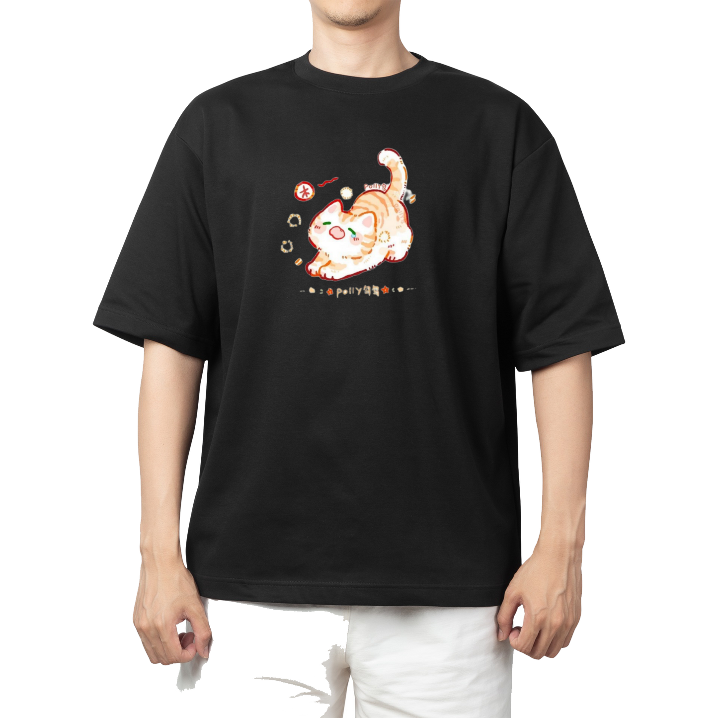cat One Size t- shirt Black 107