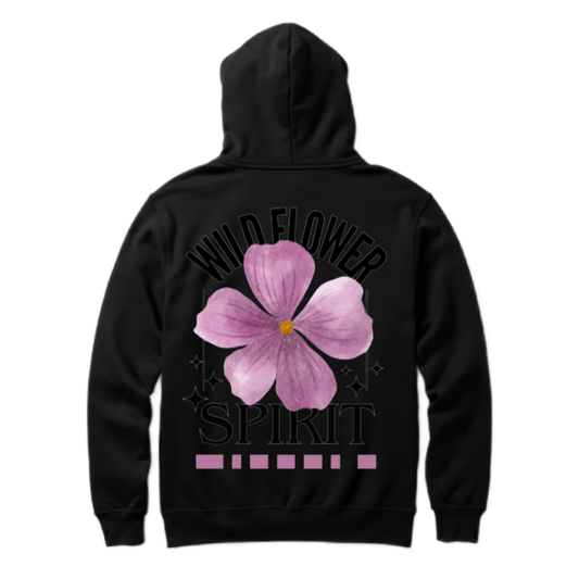 WILD FLOWER SPIRIT One Size hoodie Black Back 107