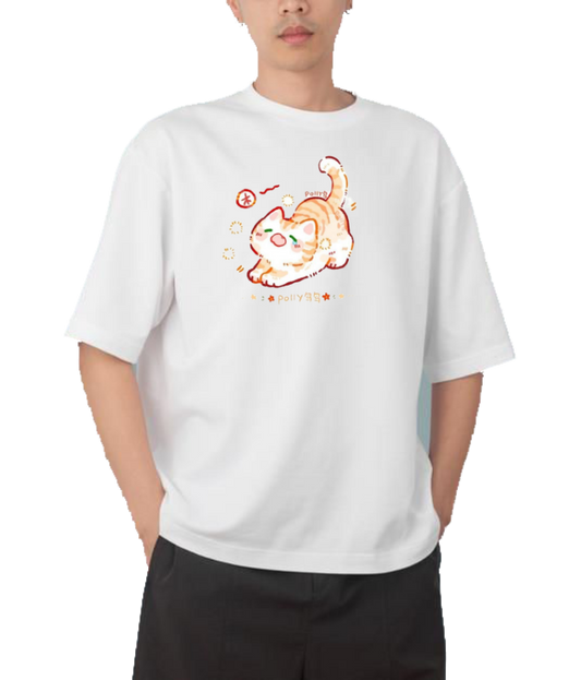 cat One Size t- shirt White 107