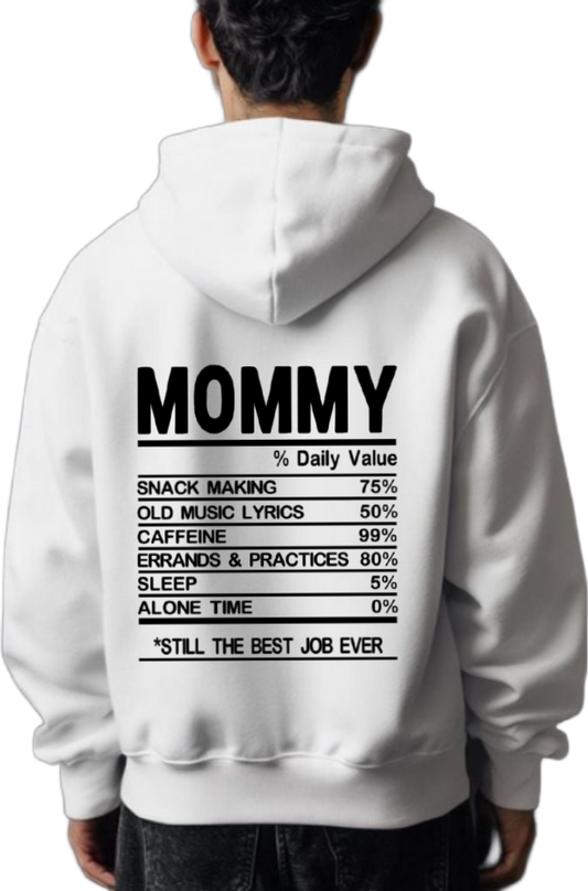 MOMMY Back text oversize hoodie White back 107