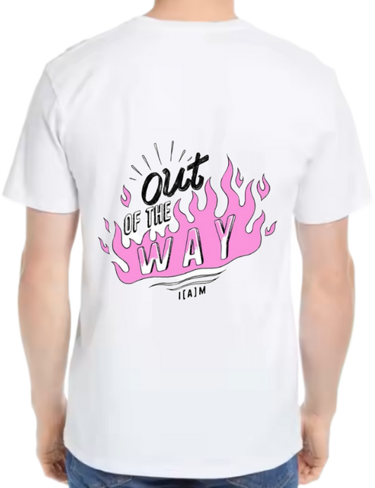 Out OF THE WAY t- shirt One Size White back 107