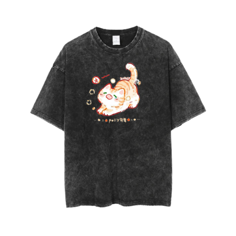 cat One Size t- shirt  Washed 107