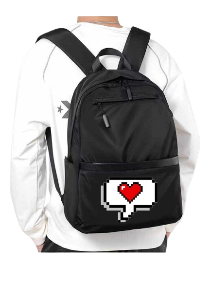 Pixelated Speech Bubble School Back bag bag 154