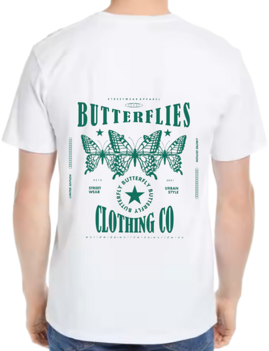 BUTTERFLIES t- shirt One Size White back 108