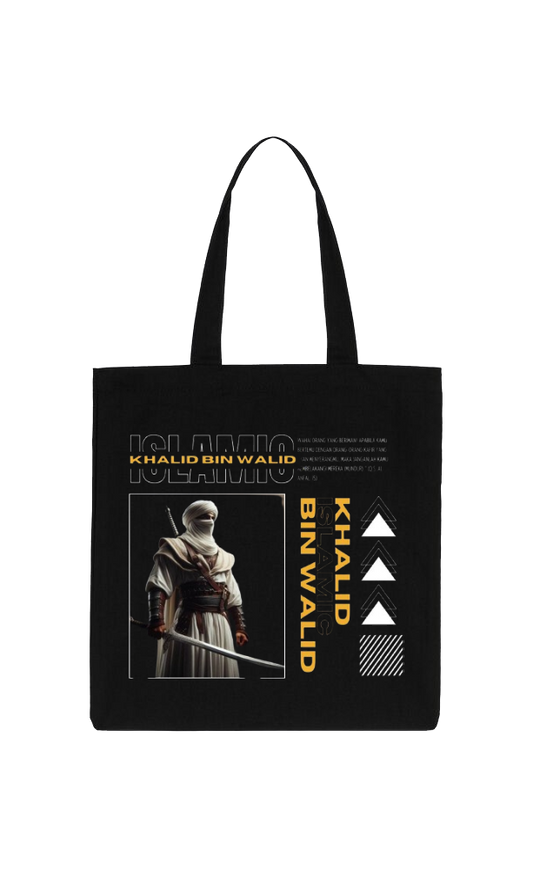 BIN WALID Back text tote bag Black 105