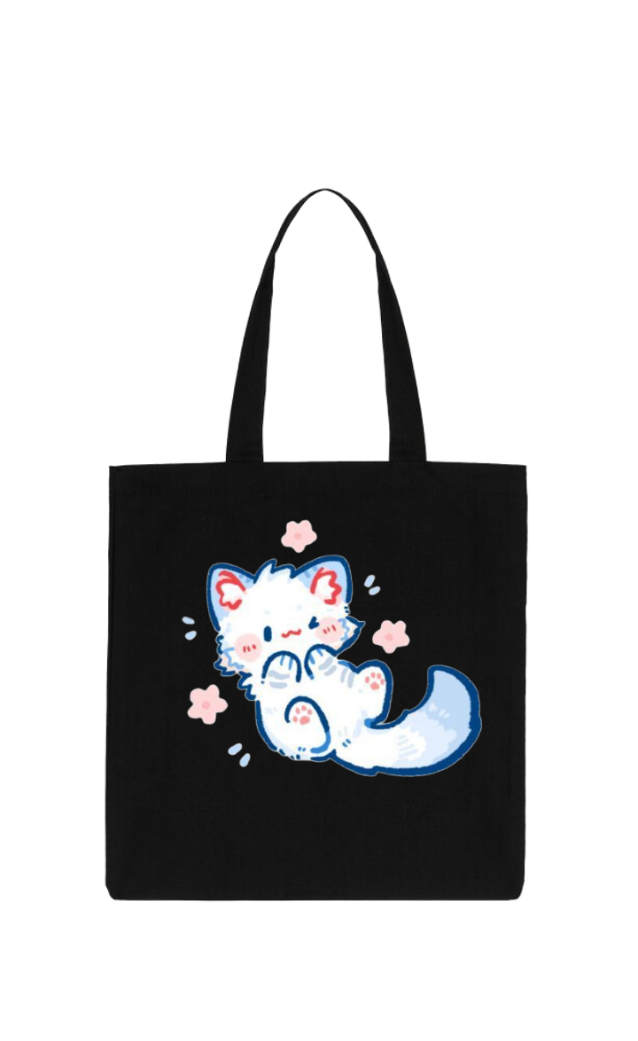 cat tote bag Black 108