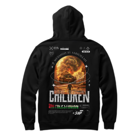 MUJAHID FI SABILILLAH Back text oversize hoodie back 108