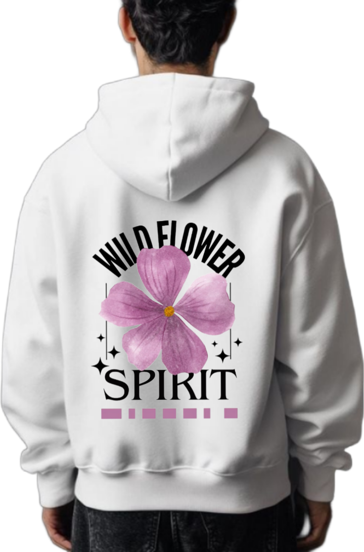 WILA FLOWER One Size hoodie White Back 108