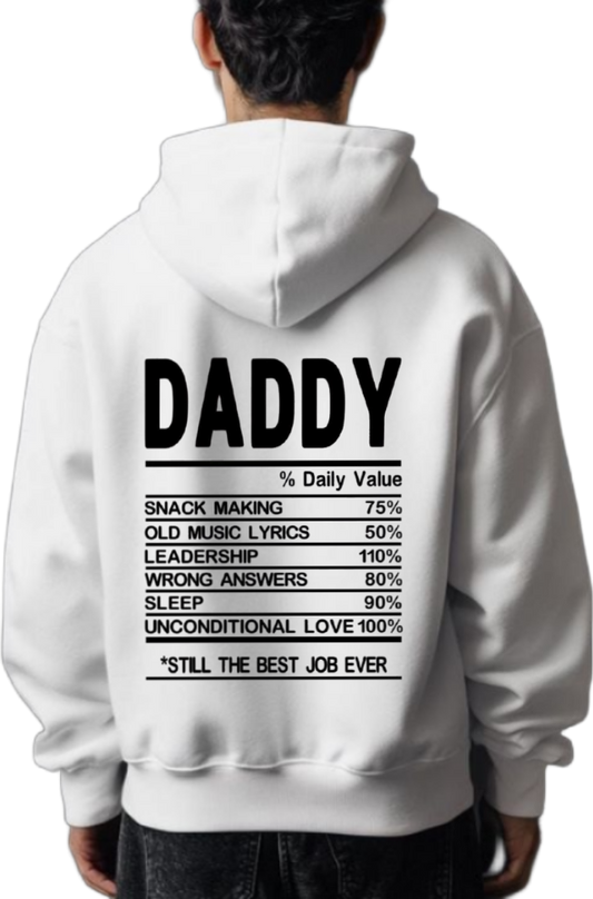 DADDY Back text oversize hoodie White back 108