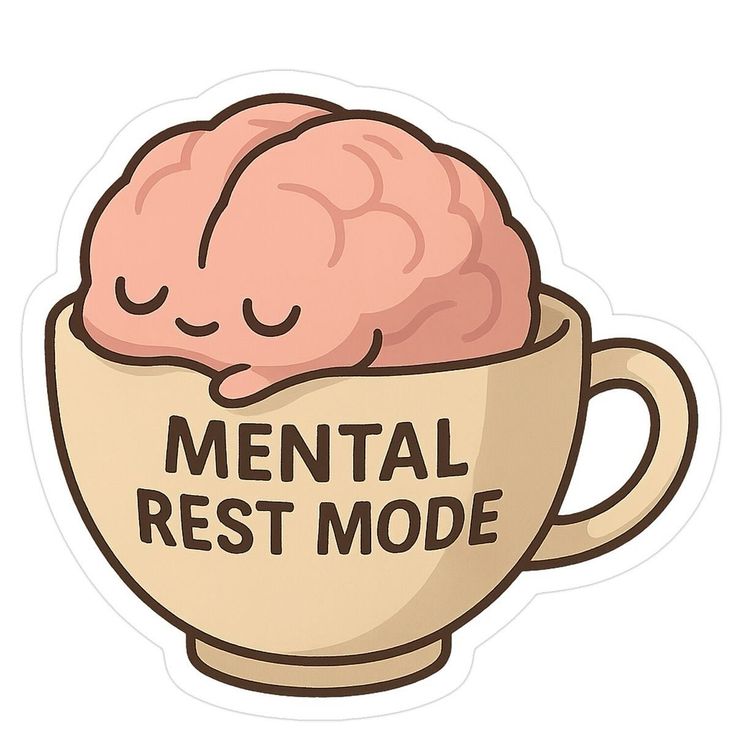 Sticker coffee MENTAL REST MODE 109