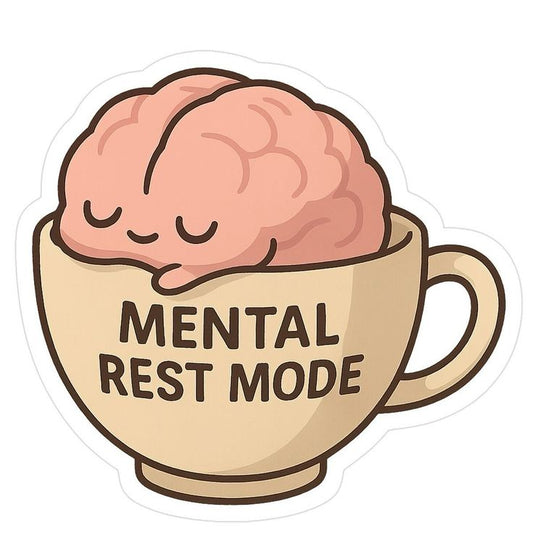 Sticker coffee MENTAL REST MODE 109
