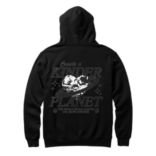 Create a Kinder Planet One Size hoodie Black Back 109