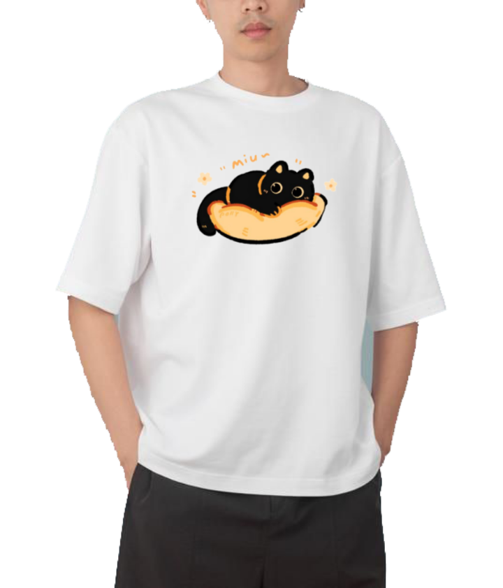 cat One Size t- shirt White 109