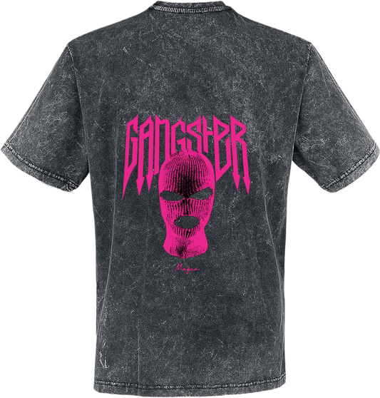 Gangster t- shirt One Size Washed Back 10