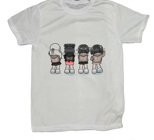 Black pink t- shirt fat White 9