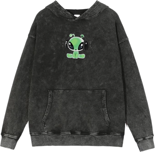 aliens Oversize Hoodie Washed gray 10
