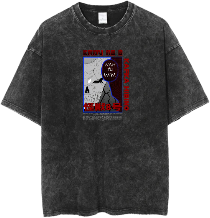 Kaiju No. 8 t- shirt Over Size Washed 10